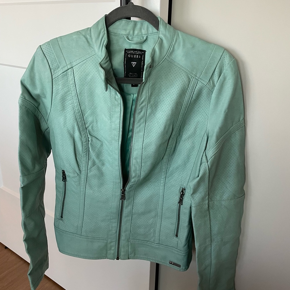 Faux leather Guess jacket.